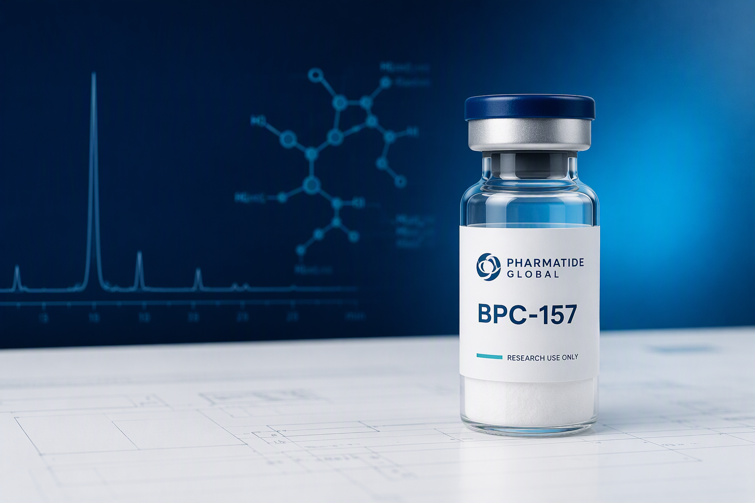 BPC-157 Peptide (10MG) research peptide vial presentation