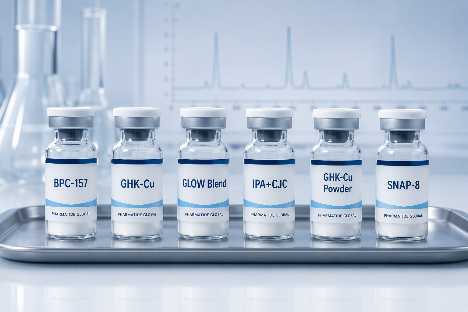 Blend: Ipamorelin CJC-1295 (No DAC) 20MG research peptide vial presentation