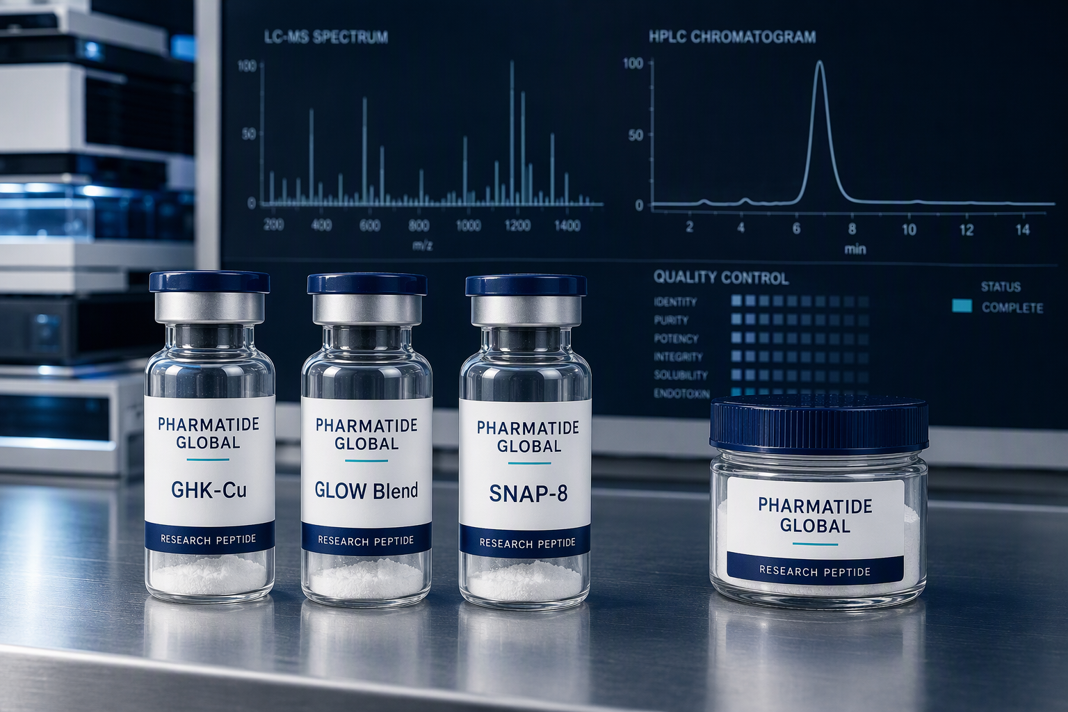 GHK-Cu Copper Peptide (100MG) research peptide vial presentation